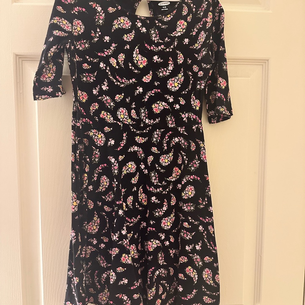 Floral Black Dress
